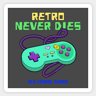 Retro Never Dies Gamer Sticker